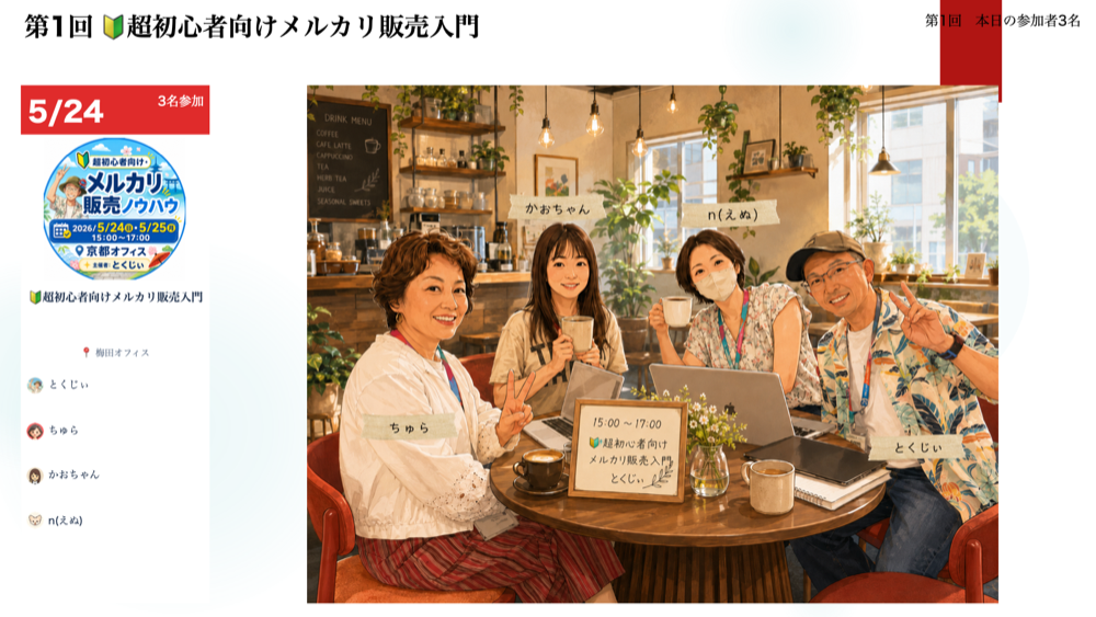 5/24 メルカリ入門 記念写真