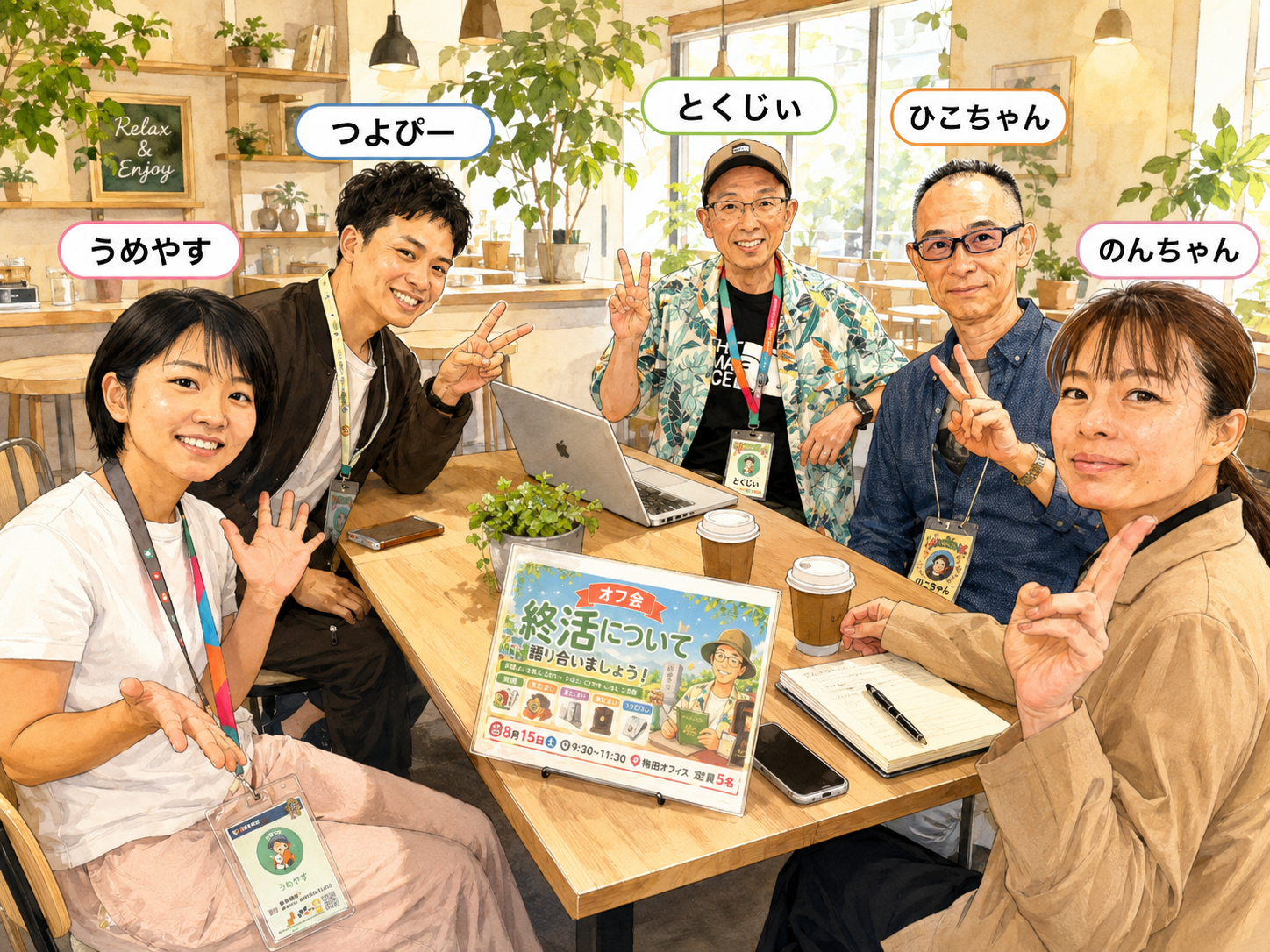 8/15 終活について語り合うオフ会 記念イラスト