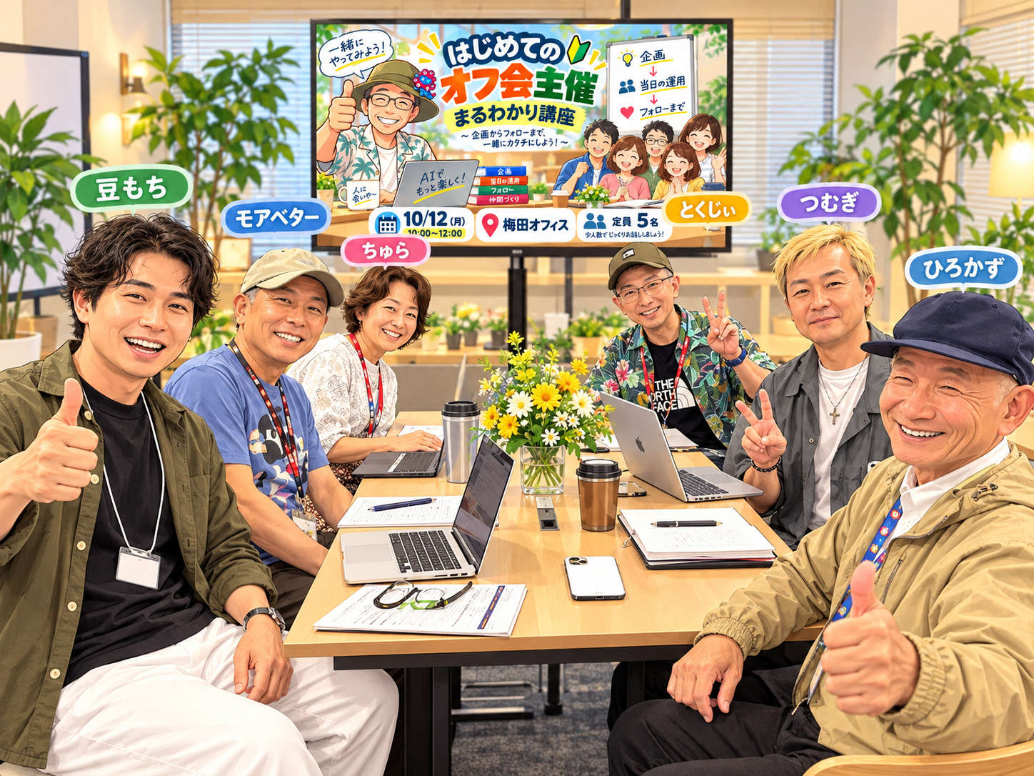 10/12 初めてのオフ会主催 完全ガイド 記念イラスト